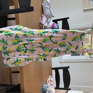 Pink Dress with Lemon Print